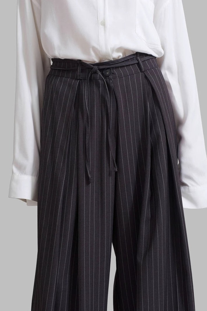Stripe High Waist Wide Leg Pants