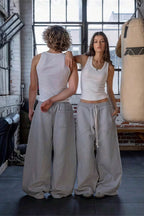 Solid Loose Hip-Hop Drawstring Pants
