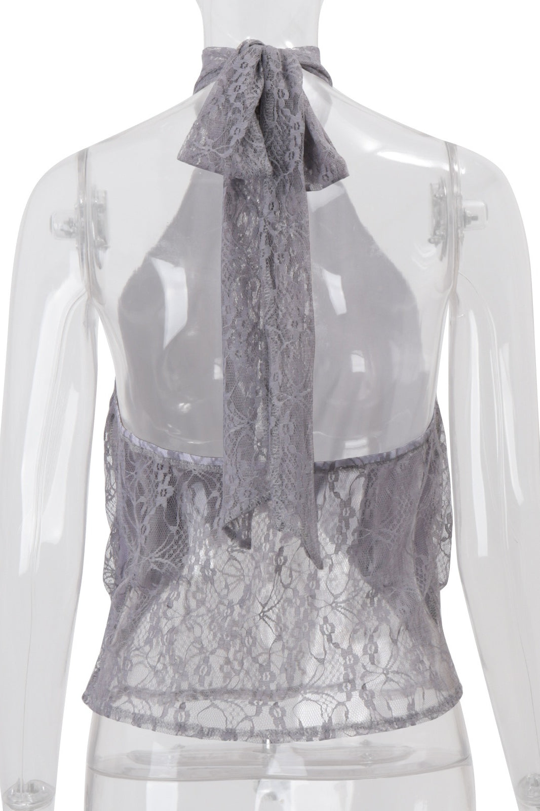Elegant Irregular Sheer Lace Alter Top