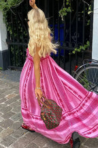 Boho Spaghetti Strap Tassel Dress