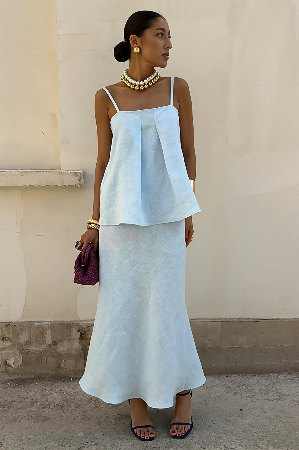 Cotton Cami Mermaid Long Skirt Sets