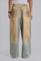 Y2K Streetwear Washed Letter Print Jeans