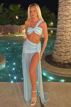 Bikini Top Mesh Bodycon Skirt Set
