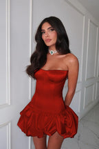 Slim Strapless Ruched Party Dress