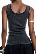 Eyelet Slim Street Style Tank Top