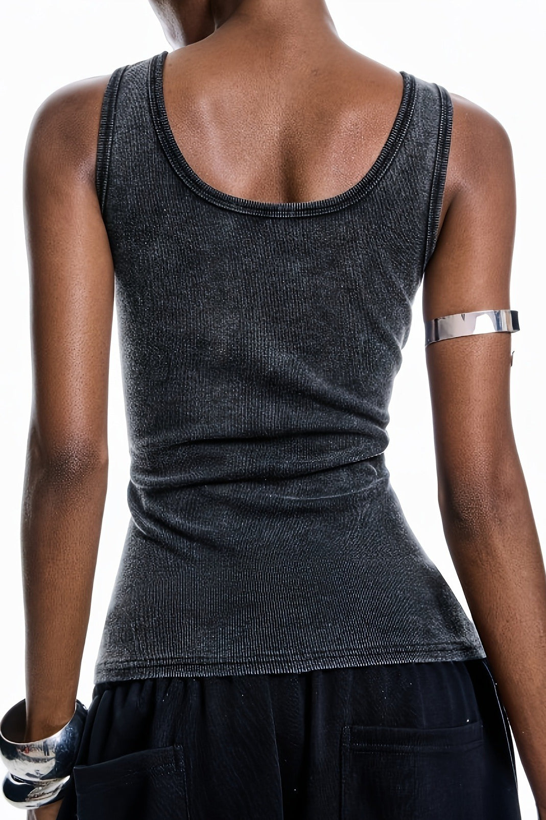 Eyelet Slim Street Style Tank Top