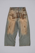 Y2K Streetwear Washed Letter Print Jeans
