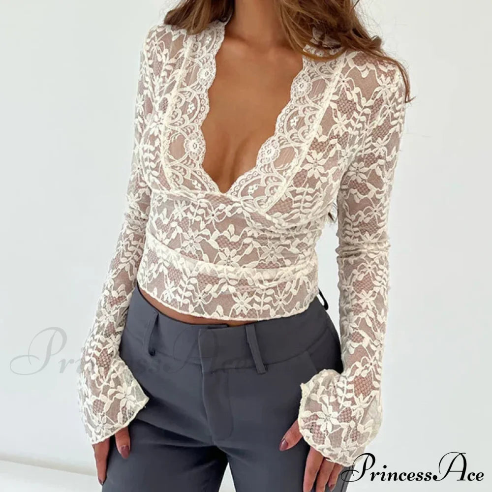 Callie Elegant Lace Blouse