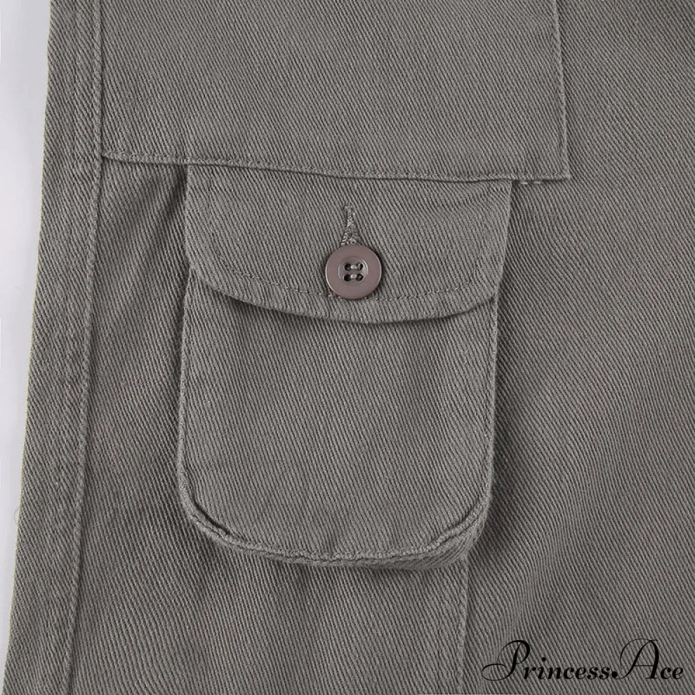 Cargo Streetwear Mom Pants Baggy Low Leg Waist 90S Denim Vintage Wide Jeans Trousers Trendy Korean Grunge Hippie Outfits
