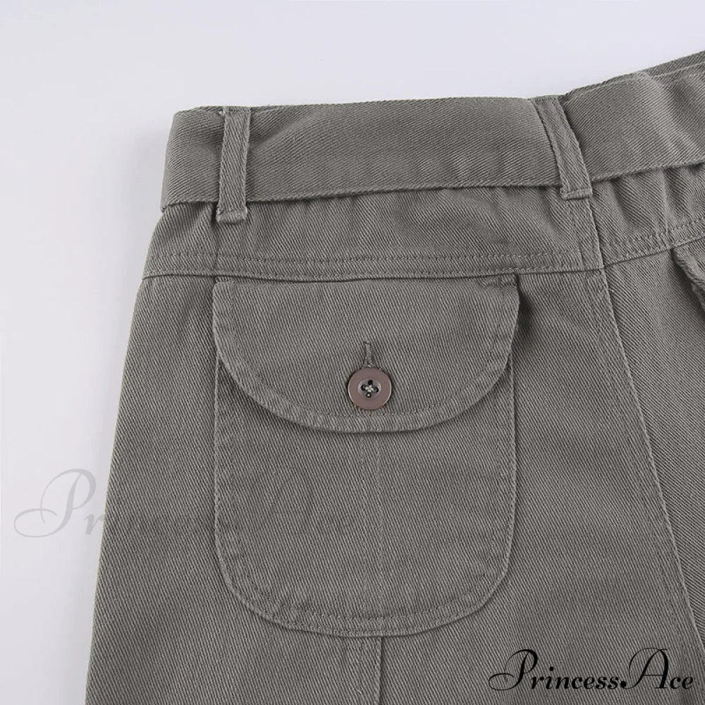 Cargo Streetwear Mom Pants Baggy Low Leg Waist 90S Denim Vintage Wide Jeans Trousers Trendy Korean Grunge Hippie Outfits