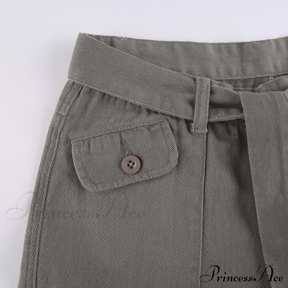 Cargo Streetwear Mom Pants Baggy Low Leg Waist 90S Denim Vintage Wide Jeans Trousers Trendy Korean Grunge Hippie Outfits