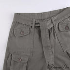 Cargo Streetwear Mom Pants Baggy Low Leg Waist 90S Denim Vintage Wide Jeans Trousers Trendy Korean Grunge Hippie Outfits