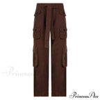 Cargo Streetwear Mom Pants Baggy Low Leg Waist 90S Denim Vintage Wide Jeans Trousers Trendy Korean Grunge Hippie Outfits