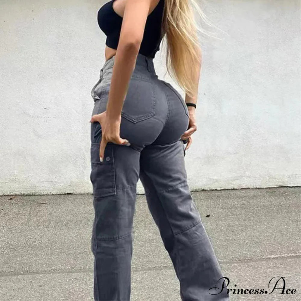 Slim Elastic High Waist Vintage Streetwear Jeans
