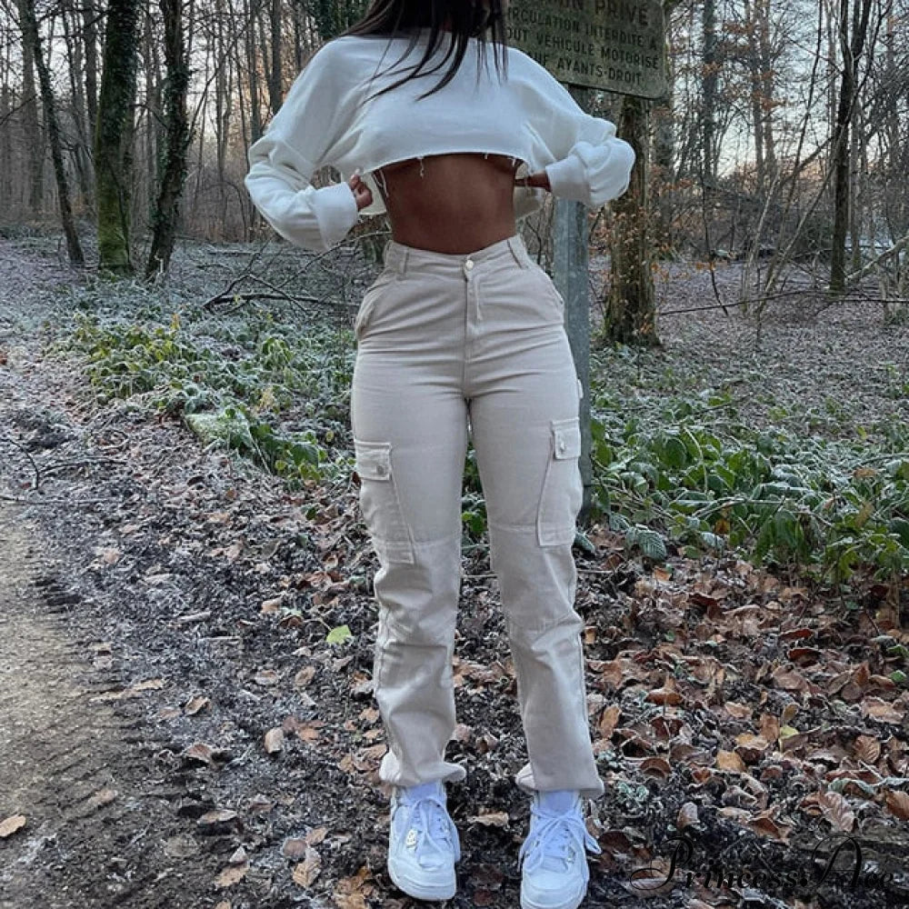 Slim Elastic High Waist Vintage Streetwear Jeans