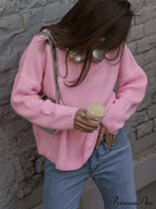 Casual Elegant Striped Cozy Oversize Autumnal Gray Sweater