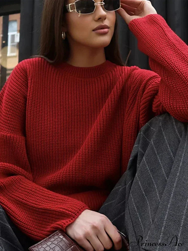 Casual Elegant Striped Cozy Oversize Autumnal Gray Sweater