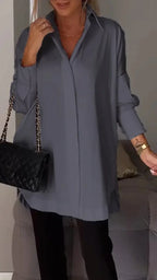 Casual Irregular Pullover Long Sleeve Blouse