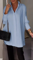 Casual Irregular Pullover Long Sleeve Blouse