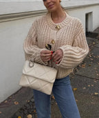 Casual O-Neck Long Sleeve Pocket Cardigan