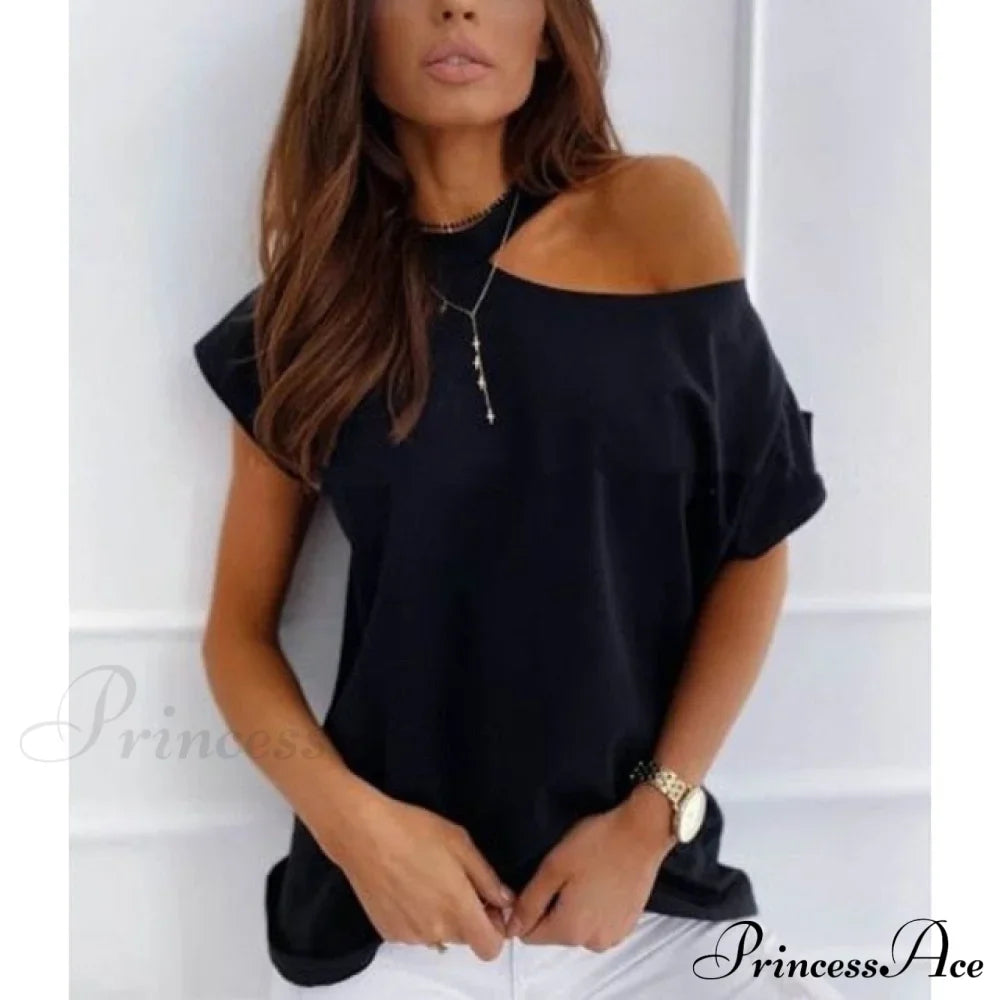 Casual Print Short Sleeve O-Neck Tops