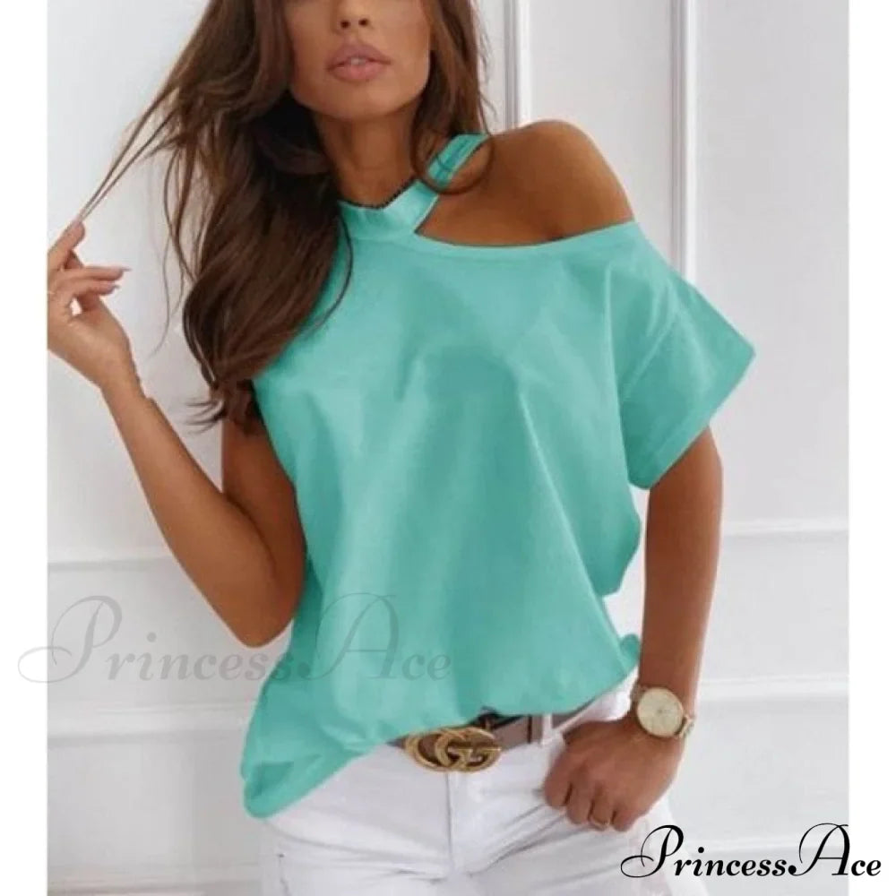 Casual Print Short Sleeve O-Neck Tops