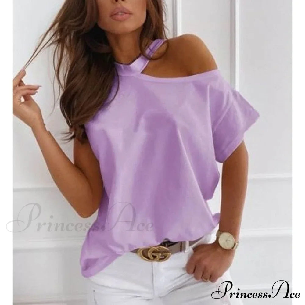 Casual Print Short Sleeve O-Neck Tops