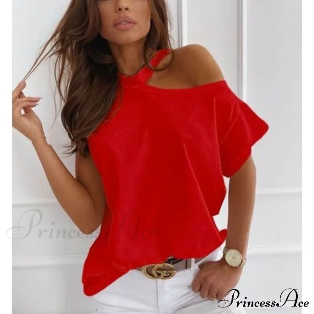 Casual Print Short Sleeve O-Neck Tops