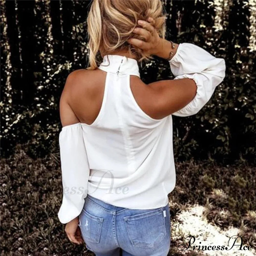 Casual Solid Color Halter Neck Strapless T-Shirt