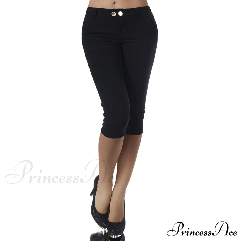 Casual Stretch 3/4 Trousers Capris