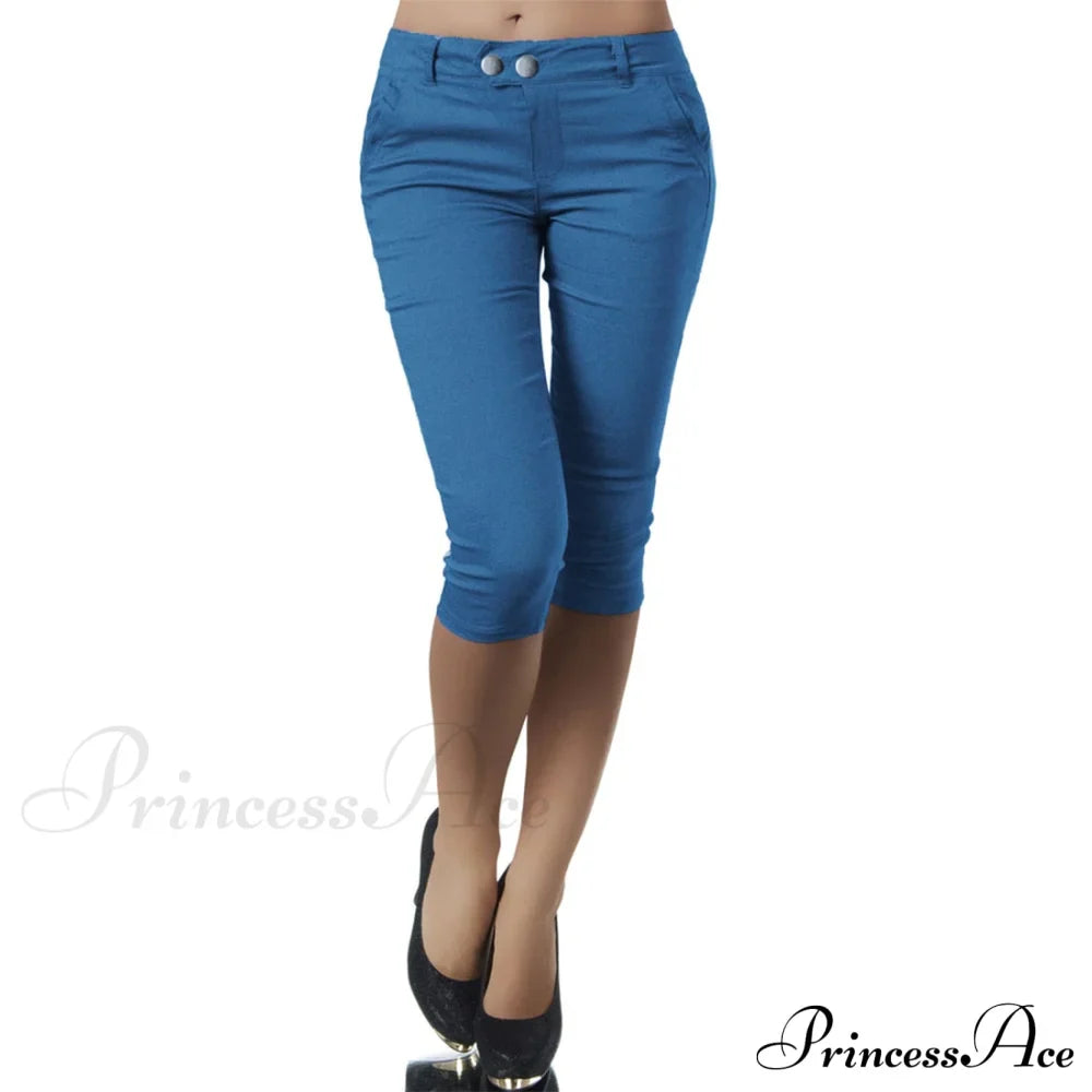 Casual Stretch 3/4 Trousers Capris