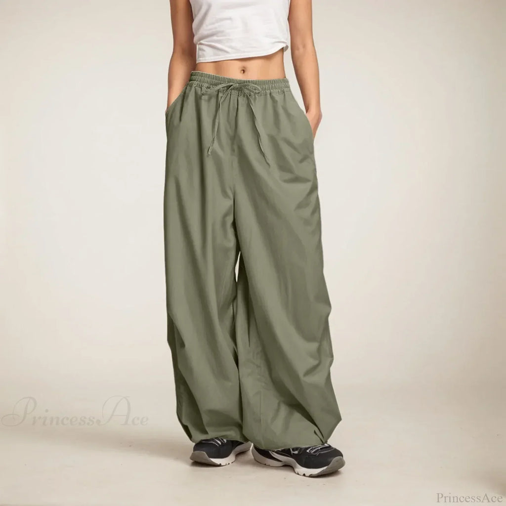 Casual Wide Leg Sweatpants With Pockets