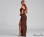 Catalina Twist Front Charming Maxi Formal Dress
