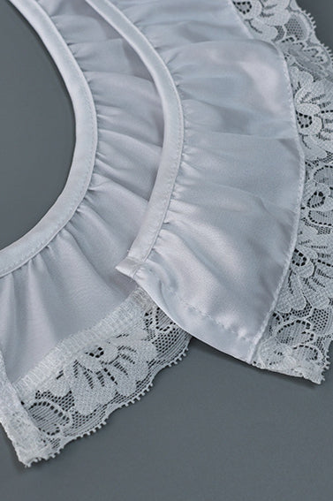 Lace Trim Asymmetrical A-Line Skirt