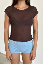 Casual Stripe Skinny Low Waist Shorts