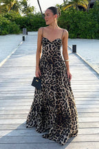 Leopard Print Slip Dress Party
