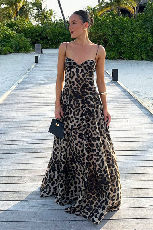 Leopard Print Slip Dress Party