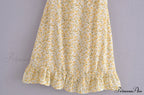 Charming Ditsy Floral Ruffled Mini Dress