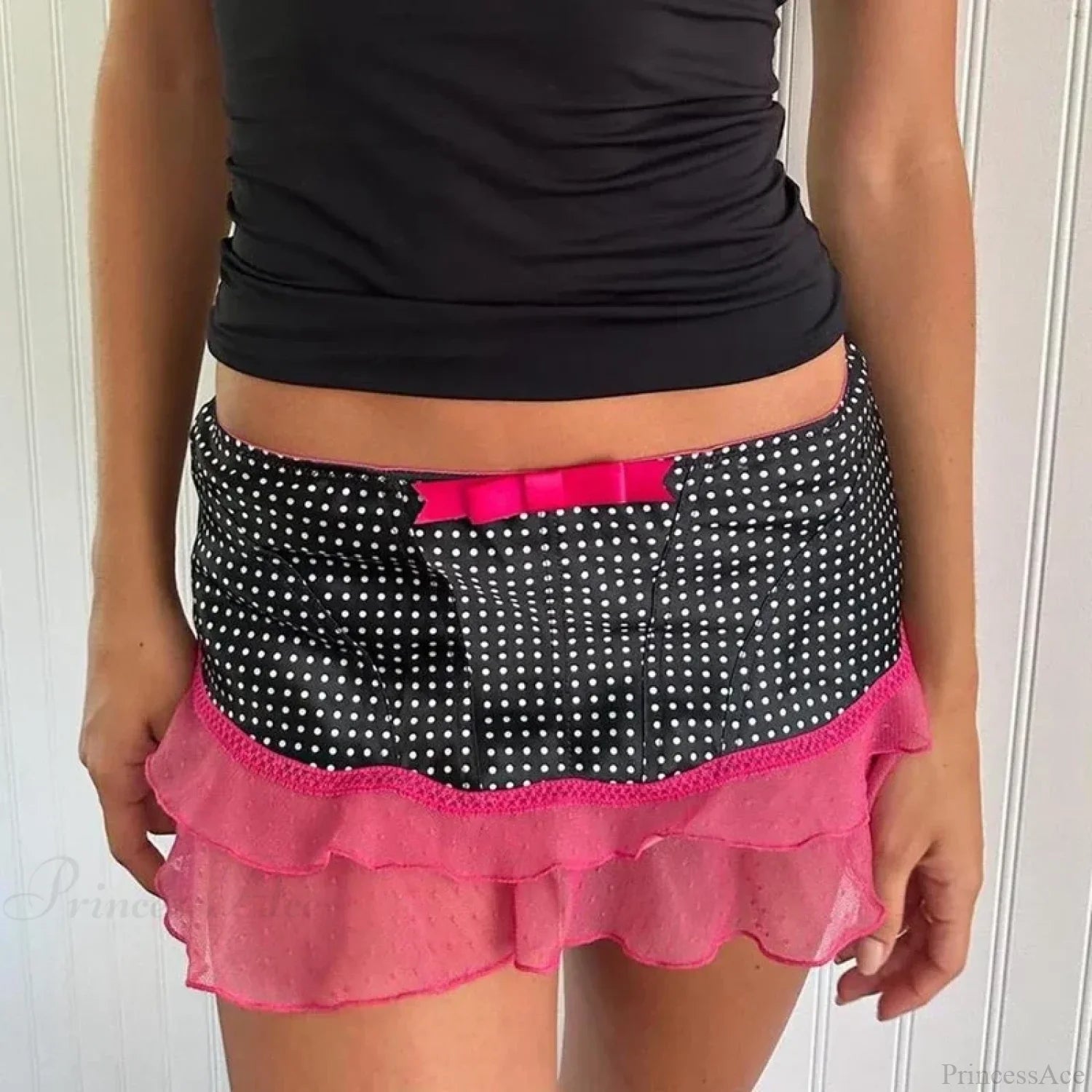 Cheetah Ruffled Hem Pencil Skirt