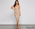 Factor Stylish Ruched Midi Dress