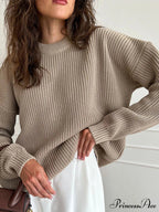O-Neck Elegant Knitted Sweater Pullovers