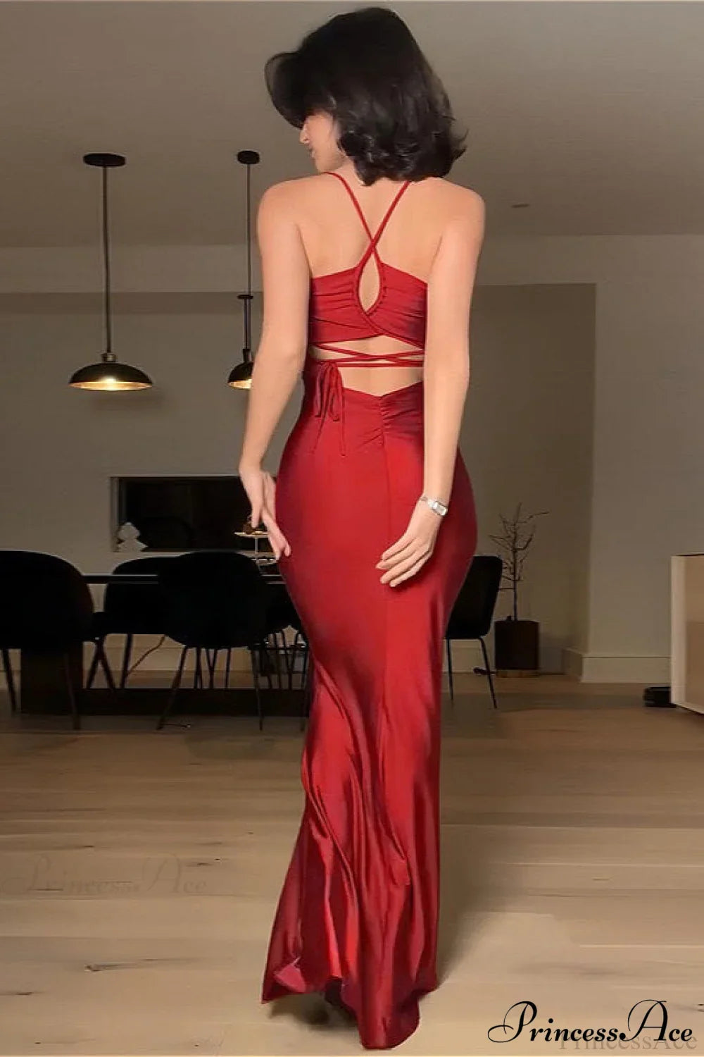 Solid Cami Tube Slim Backless Maxi Dress