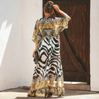 Chiffon Leopard Print Kimono Boho Beach Cover Up