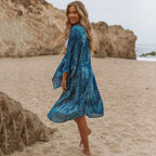 Chiffon Leopard Print Kimono Boho Beach Cover Up