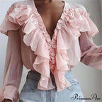 Chiffon Shirt Work Casual Lady Solid Color
