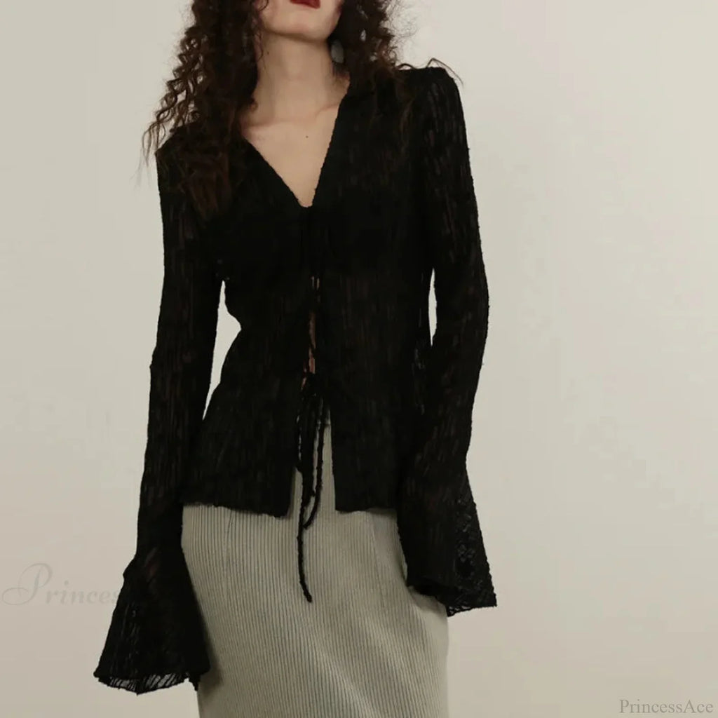 Clear Lace Transparent Shirt