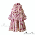 Coastal Gown Mini Long Casual Korean Flowered Arm Brief Elegant Style Party Bohemian
