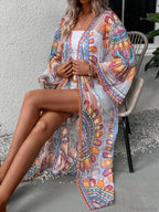 Colourful Floral Embroidery Boho Beach Cover-Up Lace Bikini
