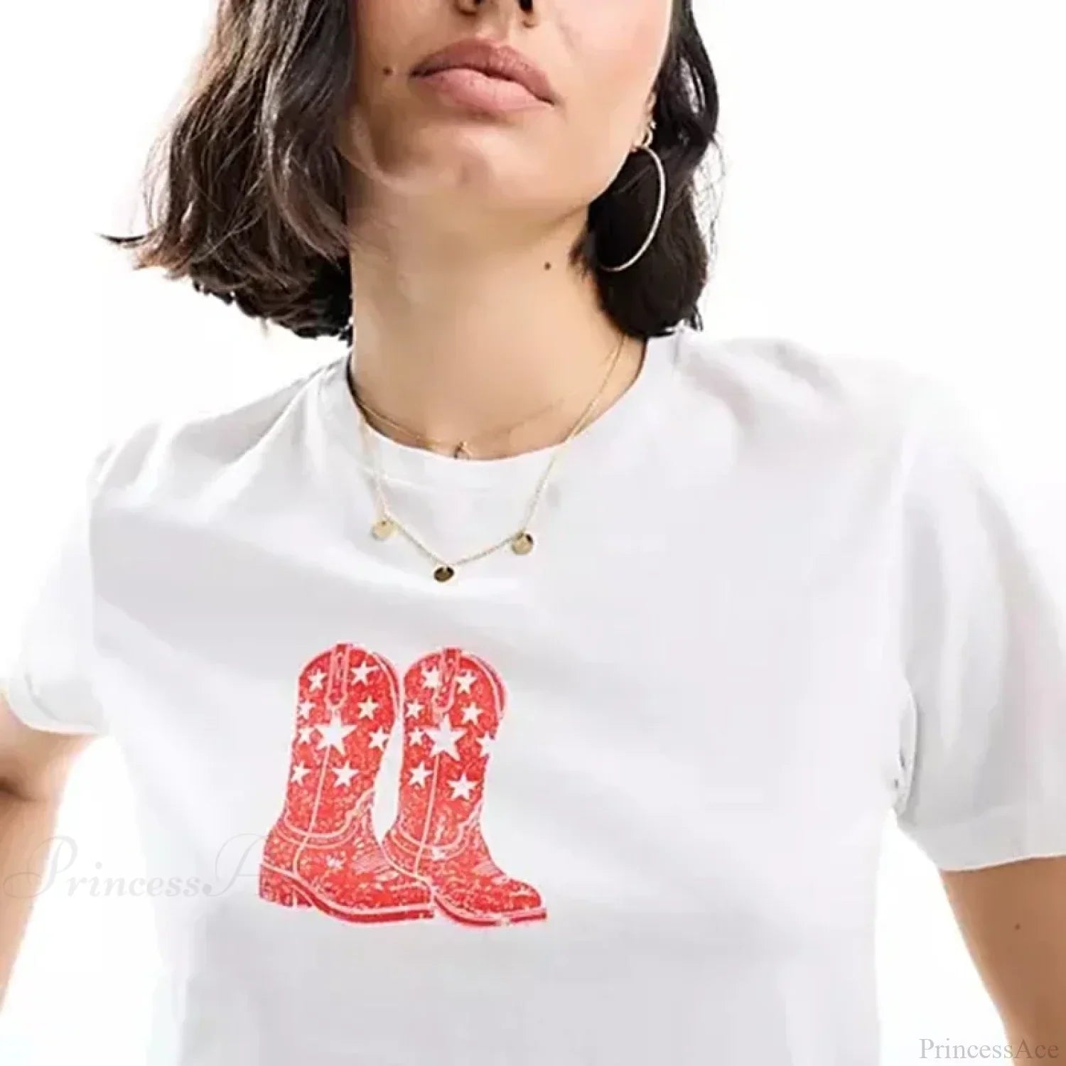 Combhasaki Summer Y2K Cherry Print T-Shirt