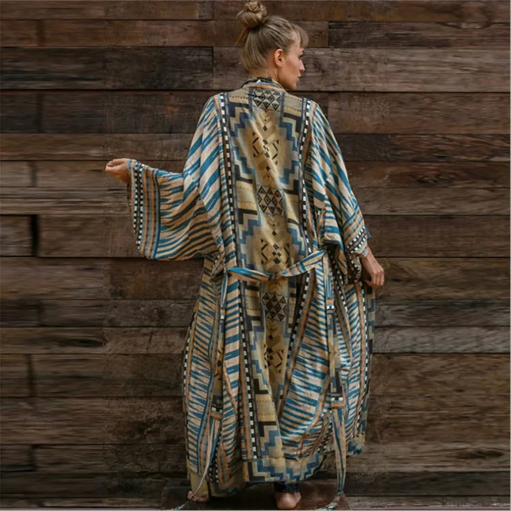 Cotton Floral Print Kimono Cover-Up